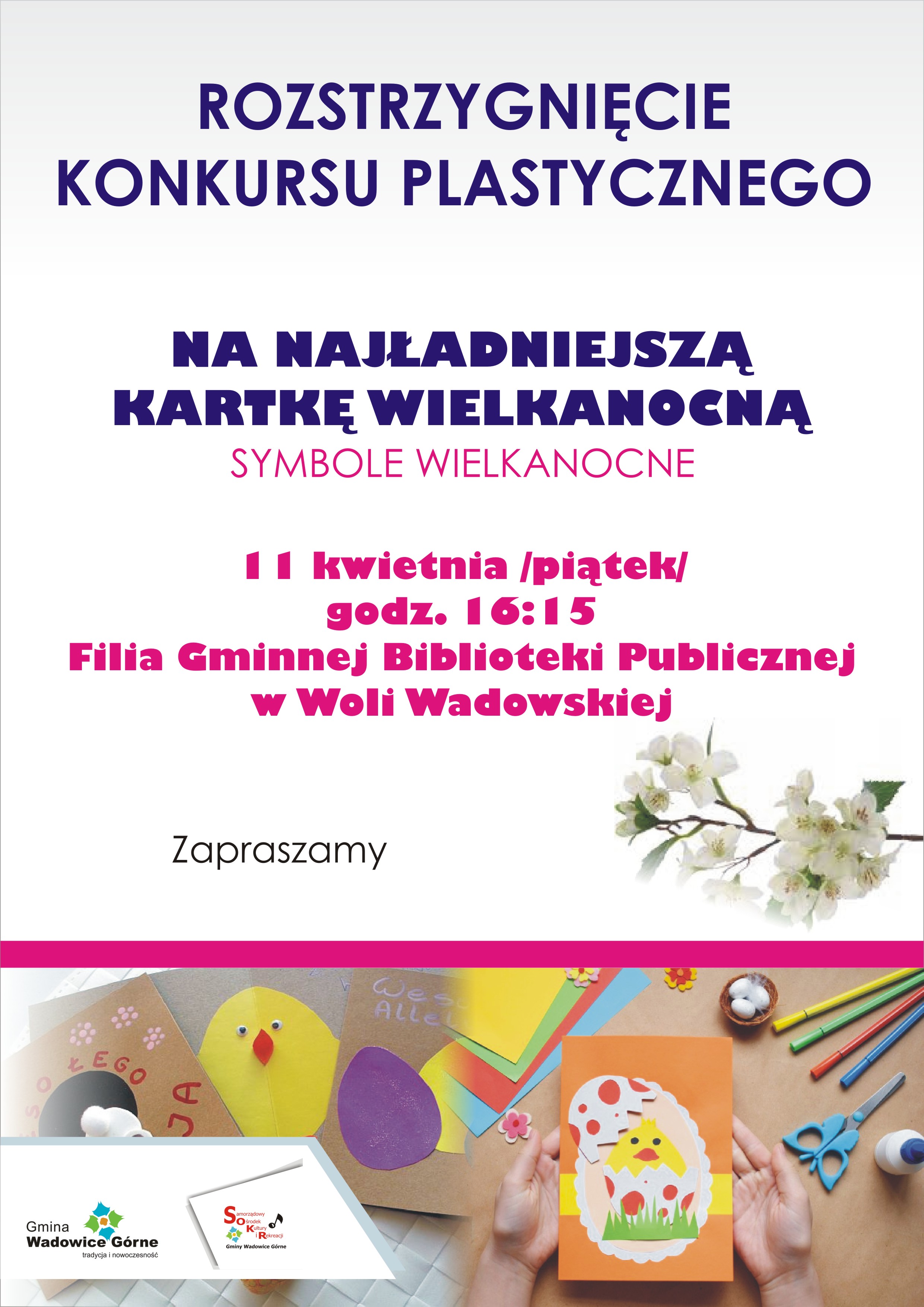 Rozstrzygnięcie konkursu plastycznego Kartka Wielkanocna