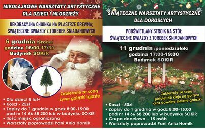 Zdjęcie do Warsztaty artystyczne dla dorosłych. Świąteczne stroiki, gwiazdy z papierowych torebek